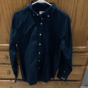 Croft & Barrow Dark Blue Casual Button-Down Shirt